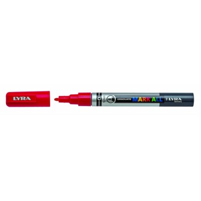 MARCADOR PERMANENTE MARK ALL ROJO 1 MM LYRA GROOVE L6810018