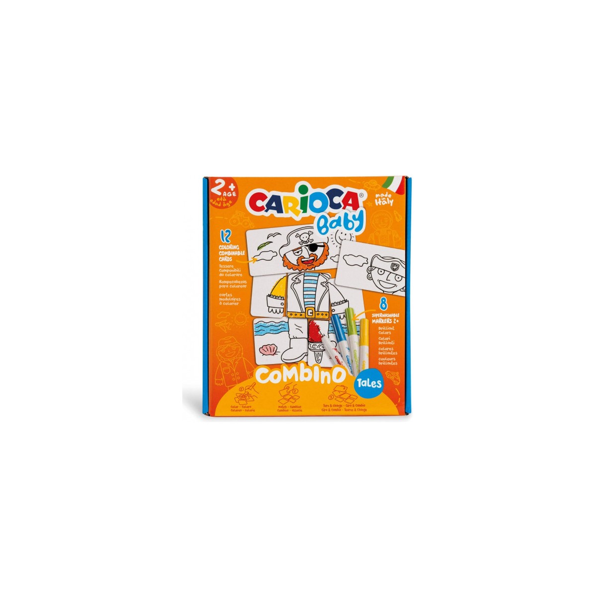 SET BABY COMBINO 2 TALES 8 ROTULADORES CARIOCA 42895