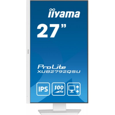 iiyama ProLite XUB2792QSU W6 pantalla para PC 686 cm 27 2560 x 1440 Pixeles Wide Quad HD LED Blanco