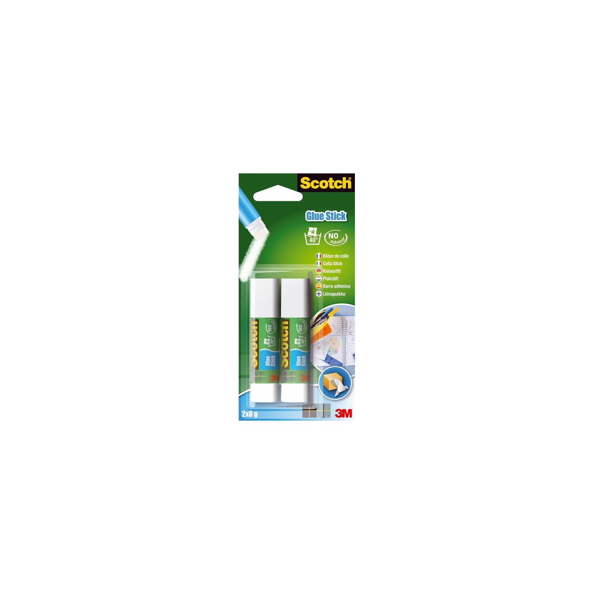 PACK 2 BARRAS ADHESIVO PERMANENTE 8G 6216CN SCOTH 7100115379