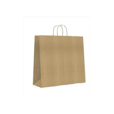 BOLSA PAPEL CON ASAS KRAFT MARRON L 32X14X40 CM BISMARK 329839