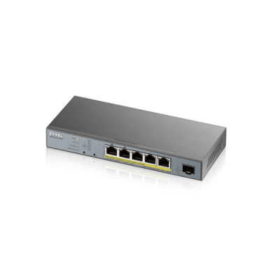 Zyxel GS1350 6HP EU0101F switch Gestionado L2 Gigabit Ethernet 10 100 1000 Energia sobre Ethernet PoE Gris