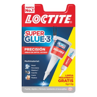 ADHESIVO INSTANTANEO SUPER GLUE 3 5GR 2 GRLIMPIA PEGAMENTO PRECISIoN LOCTITE 2712223