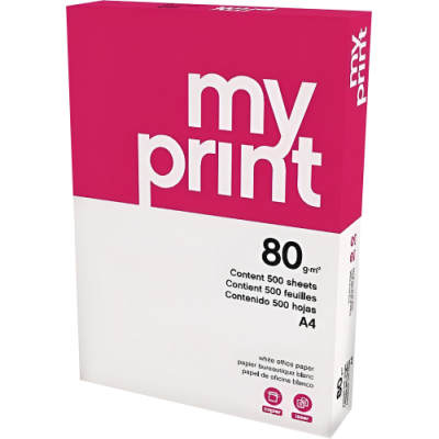 PAQUETE 500H PAPEL ECONOMY 80GR A4 MY PRINT CIE 136 MYP0800034