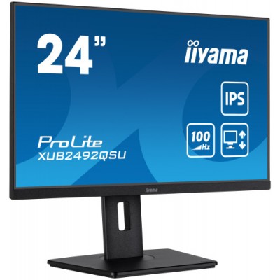 iiyama ProLite XUB2492QSU B1 pantalla para PC 605 cm 238 2560 x 1440 Pixeles Wide Quad HD LED Negro