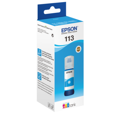 Epson 113 EcoTank Pigment Cyan ink bottle