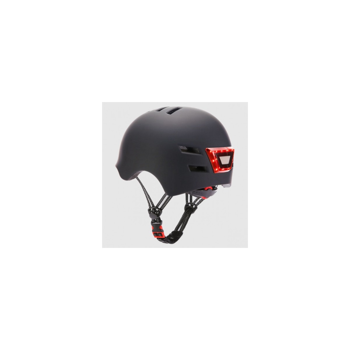 YOUIN CASCO CON LED FRONTAL Y TRASERO NEGRO TALLA L