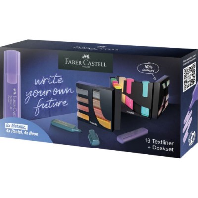 Faber Castell 254603 marcador 16 piezas Punta de cincel Metalico Multicolor Pastel