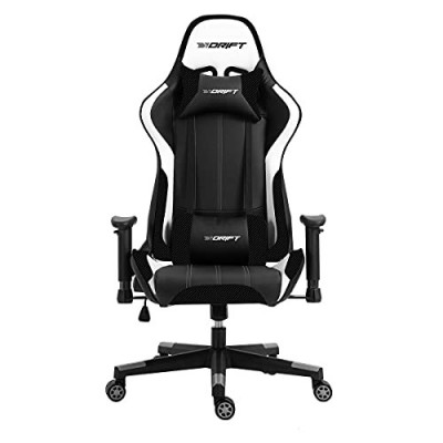 DRIFT DR175 Silla para videojuegos universal Asiento acolchado Negro Blanco