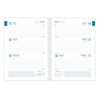 AGENDA ESCOLAR 2024 2025 TAMANO A5 TAPA CARTON FORRADO SEMANA VISTA SELECT PRIME DOHE 51770