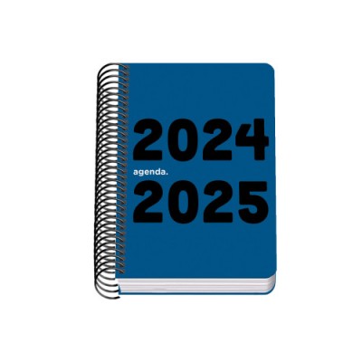 AGENDA ESCOLAR 2024 2025 TAMANO A6 TAPA POLIPROPILENO DiA PaGINA MEMORY BASIC AZUL DOHE 51763