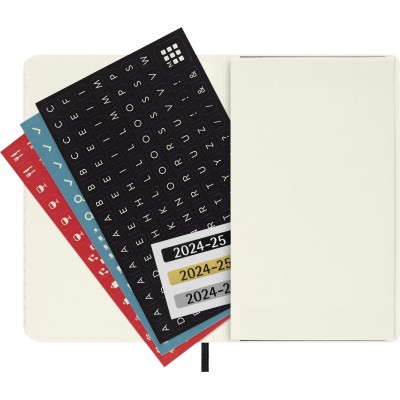 AGENDA 18 MESES 2024 2025 SEMANAL P 9 X 14 CM NEGRA TAPA BLANDA MOLESKINE DSB18WN2Y25