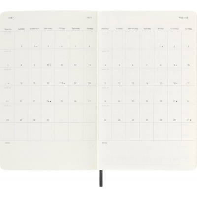 AGENDA 18 MESES 2024 2025 SEMANAL L 13 X 21 CM NEGRA TAPA BLANDA MOLESKINE DSB18WN3Y25