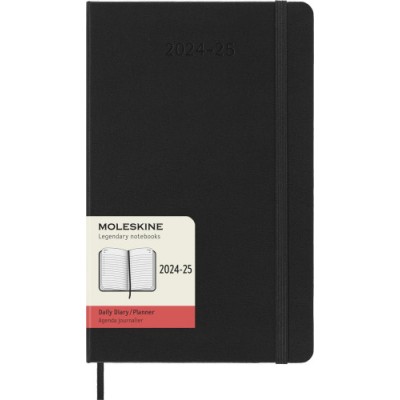 AGENDA 18 MESES 2024 2025 DIARIA L 13 X 21 CM NEGRA TAPA DURA MOLESKINE DHB18DC3Y25