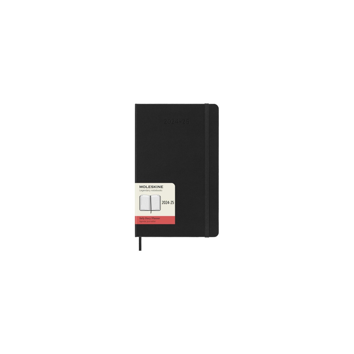 AGENDA 18 MESES 2024 2025 DIARIA L 13 X 21 CM NEGRA TAPA DURA MOLESKINE DHB18DC3Y25