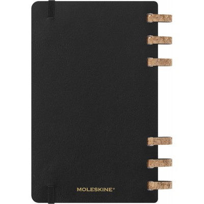 AGENDA 12 MESES 2025 ACADeMICA ESPIRAL L 13 X 21 CM NEGRA TAPA BLANDA MOLESKINE DSSPB12AMWH3Y25