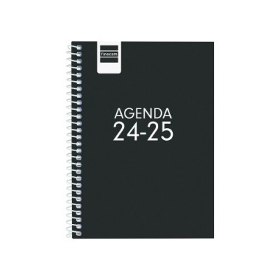 AGENDA ESCOLAR 2024 2025 8º 120X164 SEMANA VISTA HORIZONTAL COOL NEGRO FINOCAM 645000325