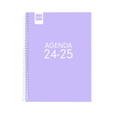 AGENDA ESCOLAR 2024 2025 4º 155X212 SEMANA VISTA HORIZONTAL COOL LILA FINOCAM 645040825