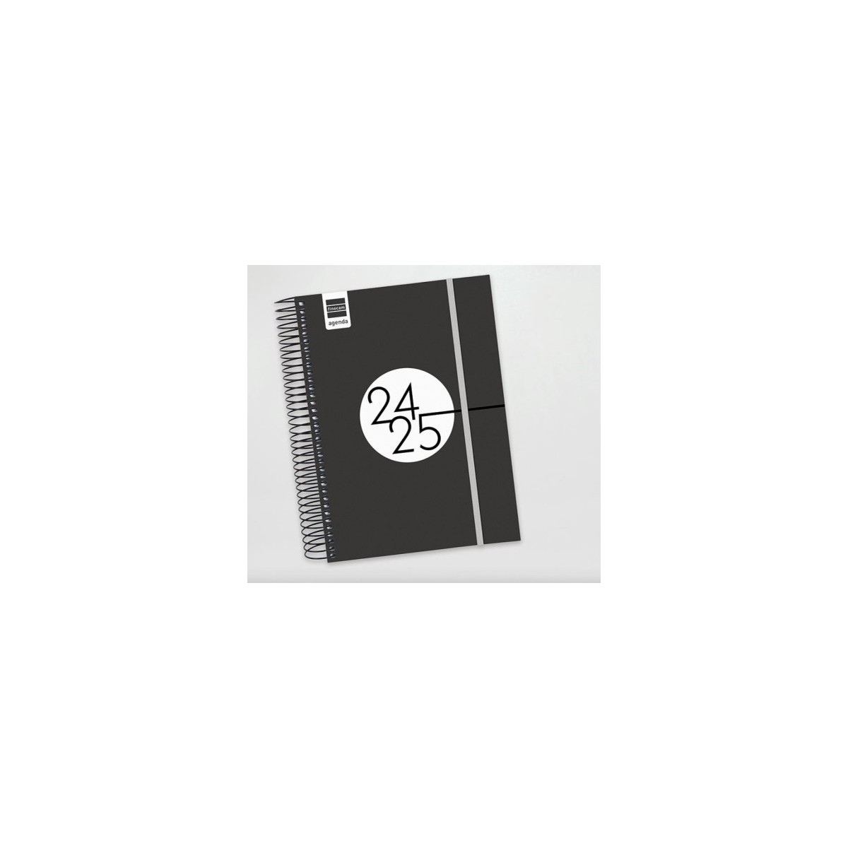 AGENDA ESCOLAR 2024 2025 E10 155X212 1 DiA PaGINA ESPIR LABEL NEGRO FINOCAM 633126025