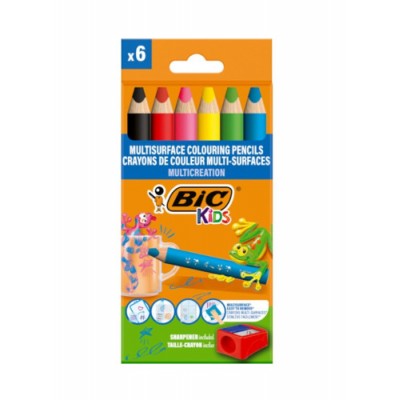 ESTUCHE LAPICES TRIANGULARES MULTISUPERFICIE BLISTER 6UDS BIC 515220