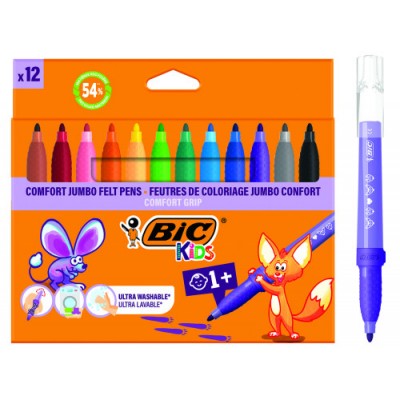 ESTUCHE 12 ROTULADORES CONFORT JUMBO ROTULADORES BIC 517250