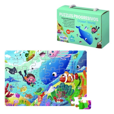 PUZZLE DE 36 PIEZAS A PARTIR DE 4 6 ANOS OCEAN WORLD DOHE 65011