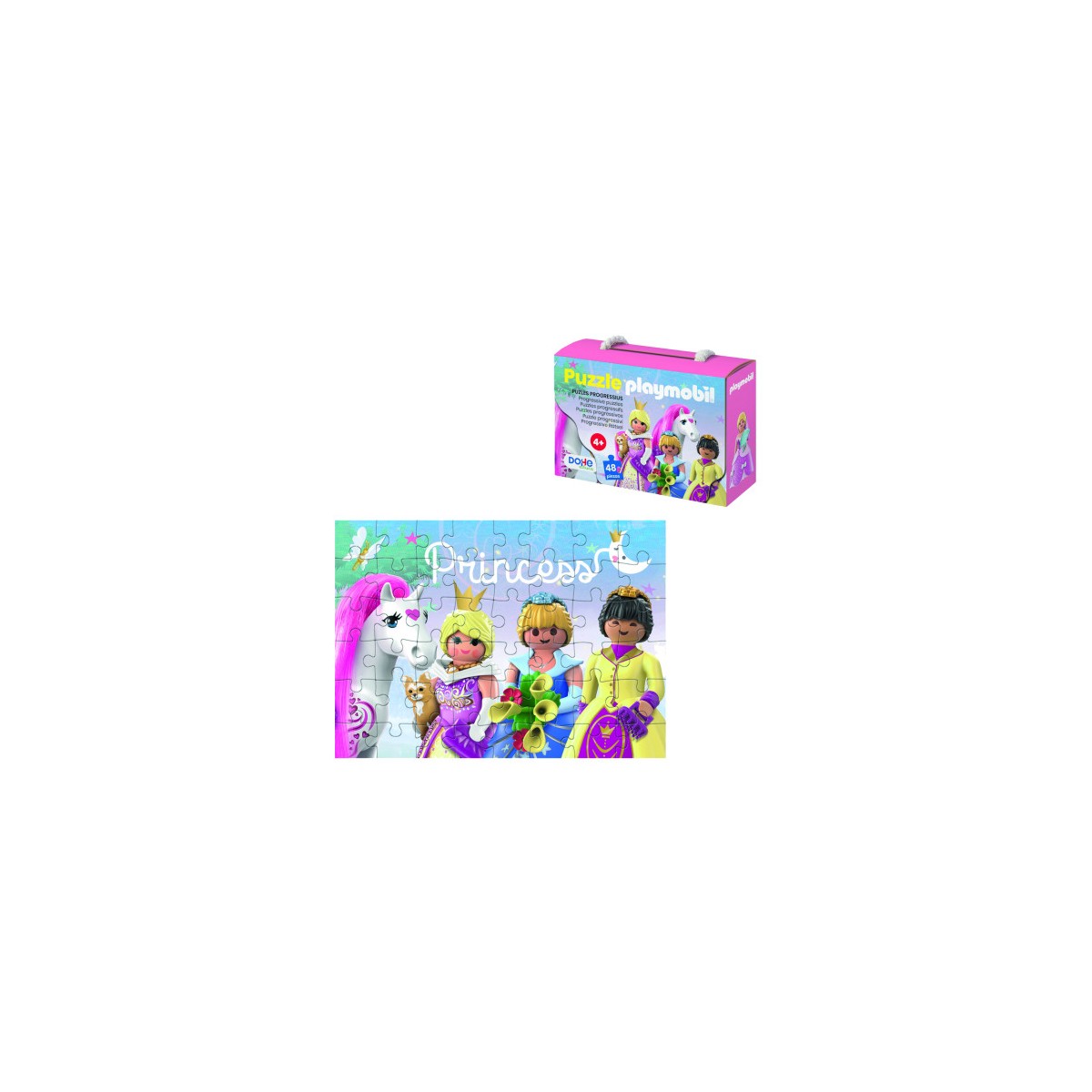 CAJA DE PUZZLE 48 PIEZAS PLAYMOBIL MODELO PRINCESS DOHE 65014