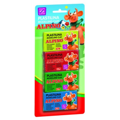 BLISTER 4 UNIDADES PLASTILINA ALPINO DE 50 GRS ALPINO DP000934