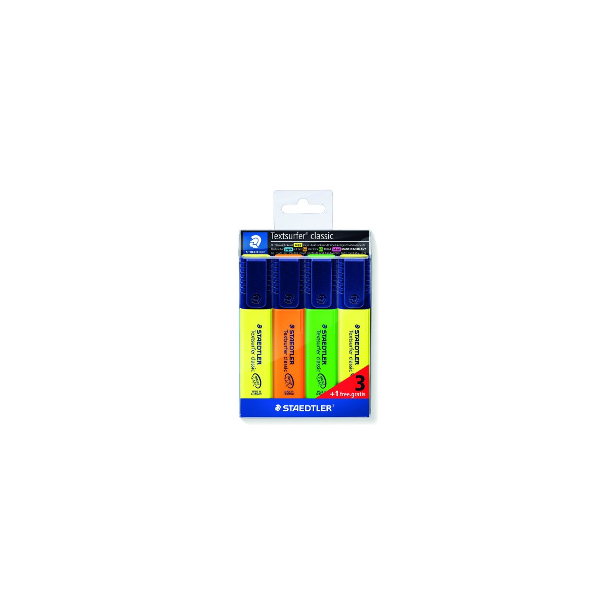 ESTUCHE 3 1REGALO MARCADORES FLUORESCENTE CLASSIC 364 TEXTSURFER STAEDTLER 364 S WP4P