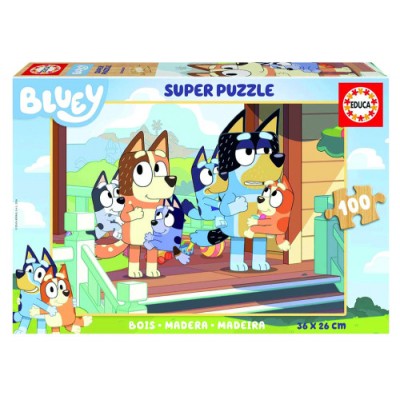 CAJA PUZZLE MADERA BLUEY 100 PIEZAS EDUCA BORRAS 19967 EDUCA 19967