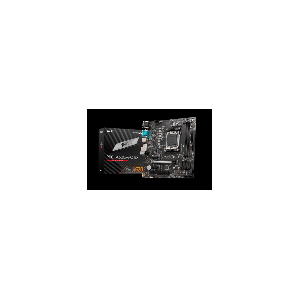 PLACA MSI PRO A620M C EXAMDAM5A6202DDR5128GBVGADVIHDMIDPGBLAN4SATA602XM24USB321USB32 TYPE CMATX