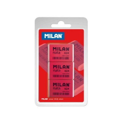 BLiSTER 3 GOMAS NATAR 624 CON BANDA DE CELOFaN ROSA MILAN BPM9205