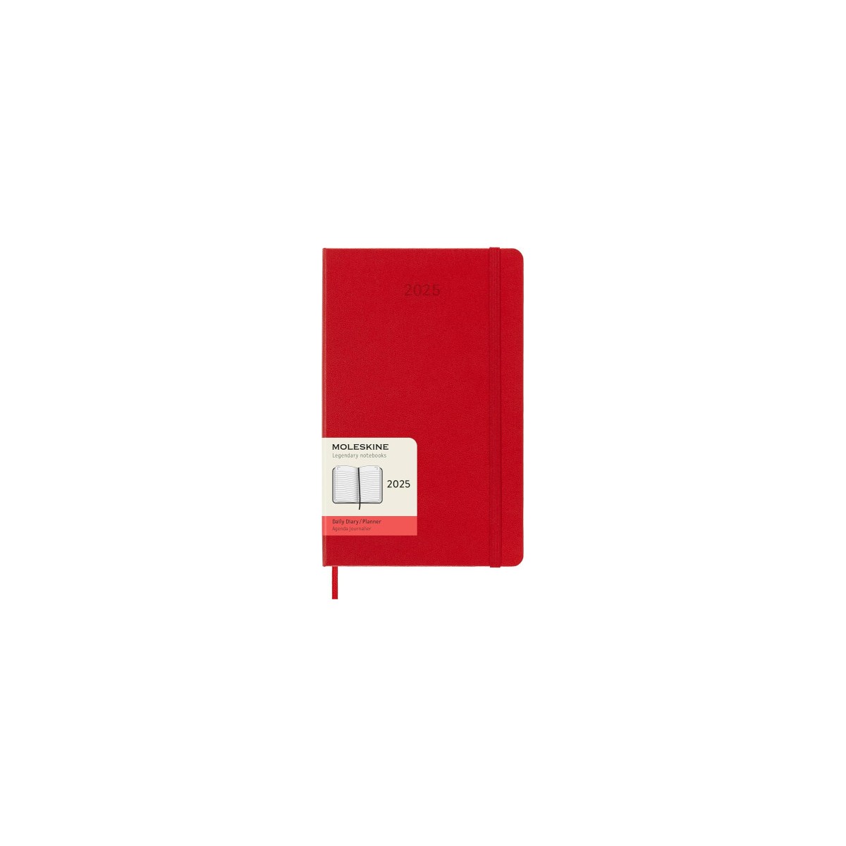 AGENDA 2024 TAPA DURA 12 MESES DIARIA L 13 X 21 CM ROJA MOLESKINE DHF212DC3Y25