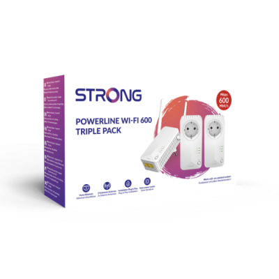 Strong Powerline WiFi 600 Triple Pack V2 600 Mbit s Ethernet Blanco 3 piezas