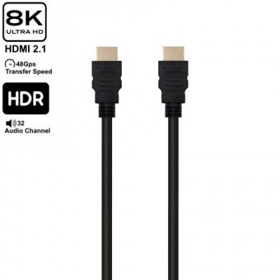 EWENT ULTRA HIGH SPEED HDMI 21 CABLE WITH ETHERNET BLACK M M 80M 8K60HZ HDR