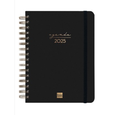 AGENDA 2025 TRENDY ALMA E10 155X212MM DIA PAGINA NEGRO FINOCAM 762040125