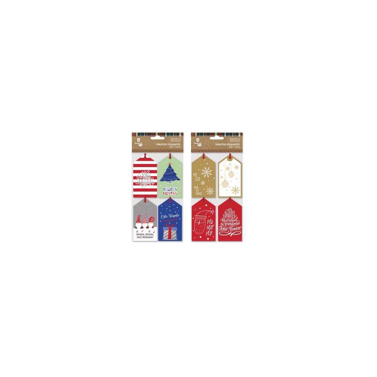 TARJETAS COLGANTES NAVIDAD 20 UND BISMARK 332923