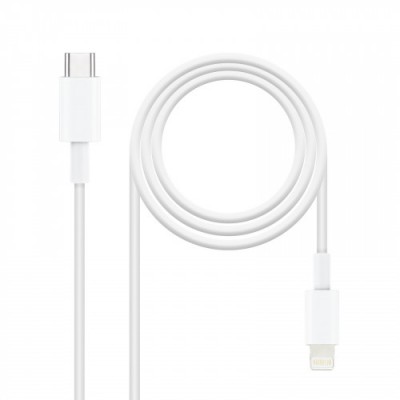 TooQ 10100601 cable de conector Lightning 1 m Blanco