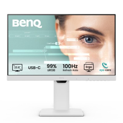 MONITOR BENQ GW2486TC 238 IPS 1080P FHD USB C 65W  100HZ EYE CARE ERGONoMICO HUB USB  99 SRGB HDMI DPTUV BLANCO