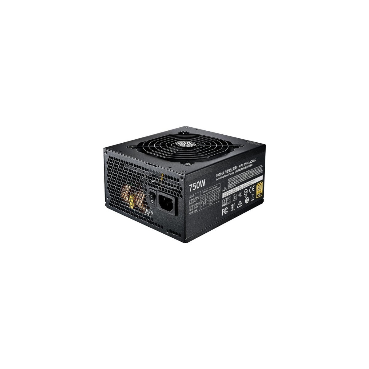 FUENTE ALIMENTACION COOLER MASTER 750W MWE GOLD 750 V2 ATX31 MPE 7501 AFAAG 3EEU