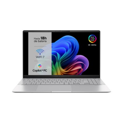 ASUS Vivobook S 15 OLED S5507QA MA006W Copilot PC Ordenador Portatil 156 Wide Quad HD 120Hz Qualcomm Snapdragon X1E78100 16GB R