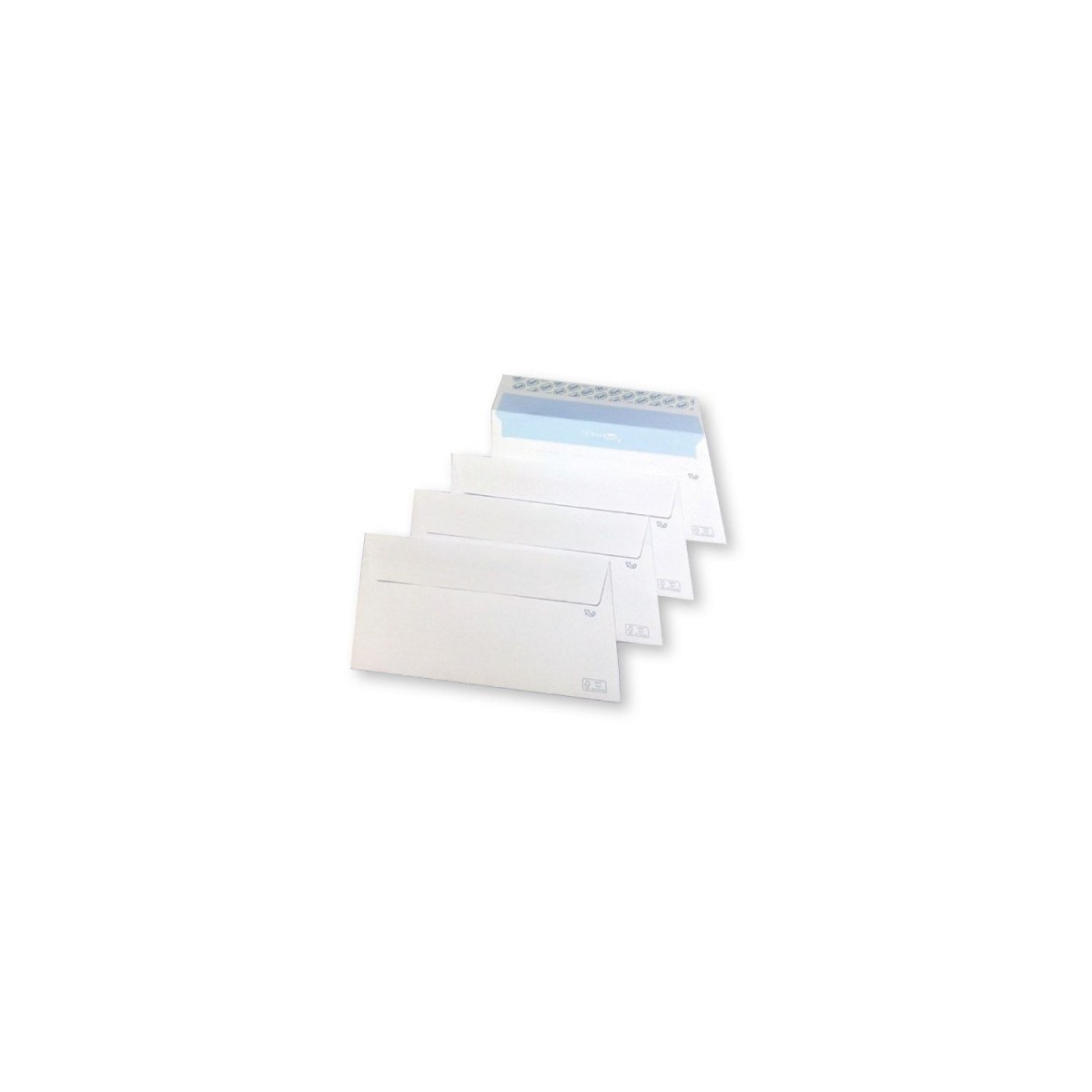 CAJA 500 SOBRES ECOSAM 110X220MM PAPEL FSC 105GR TIRA SILICONA APERTURA FACIL SAM 249120