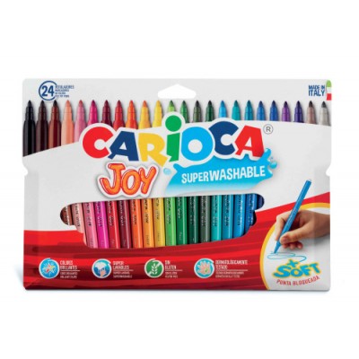 ESTUCHE 24 ROTULADORES JOY BOLSA CARToN CARIOCA 40532