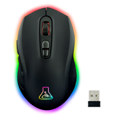 THE G LAB ILLUMINATED RGB GAMING MOUSE WIRELESS RECARGABLE 2400 DPI KULT NEON