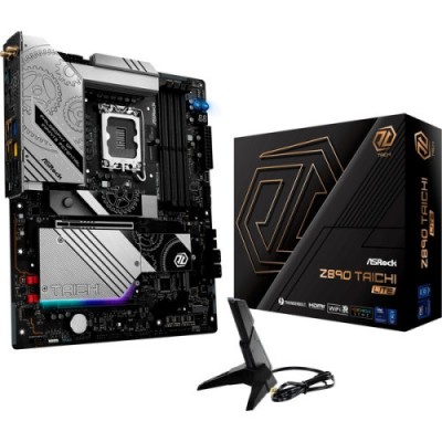 PLACA ASROCK Z890 TAICHI LITEINTEL1851Z8904DDR5256GB2HDMITHUNDERBOLT4SATA34M21X5 1X25 GIGABITLANWIFI7BT5413USB32ATX