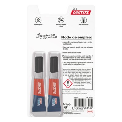 LOCTITE SUPERGLUE 3 ORIGINAL DUO 2X3 BL 3GR3GR LOCTITE 2640781