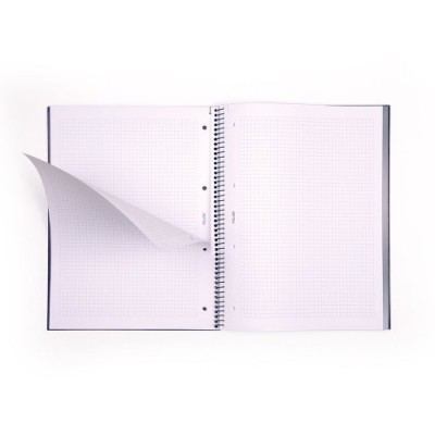 LIBRETA CON ESPIRAL PAPEL CUADRICULADO 80 HOJAS A4 SERIE 1918 VERDE MILAN 57143E80GR