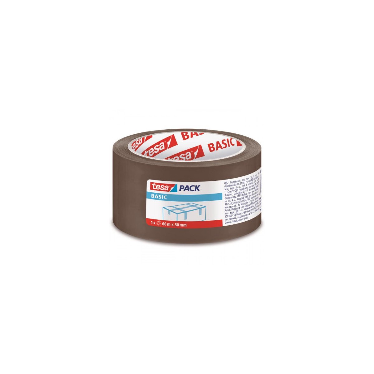 PACK 6 CINTAS DE EMBALAJE BASIC 50MMX66M MARRON TESA 58571 00000 00