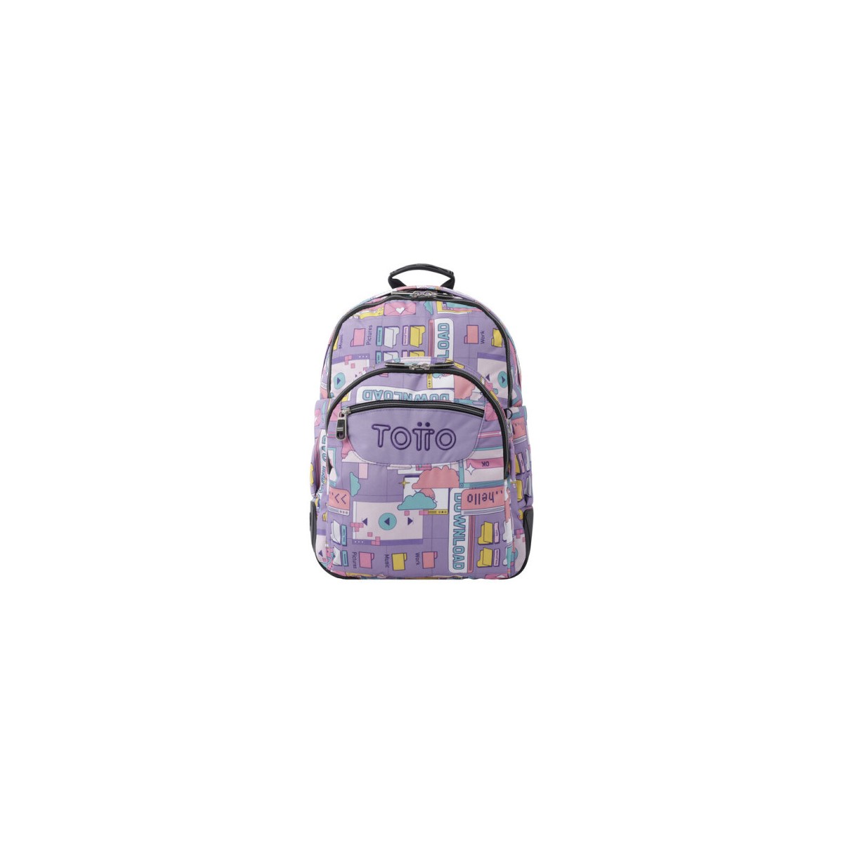 MOCHILA ESCOLAR MORADO CIBER CRAYOLES TOTTO MA04ECO029 2210N 2QI