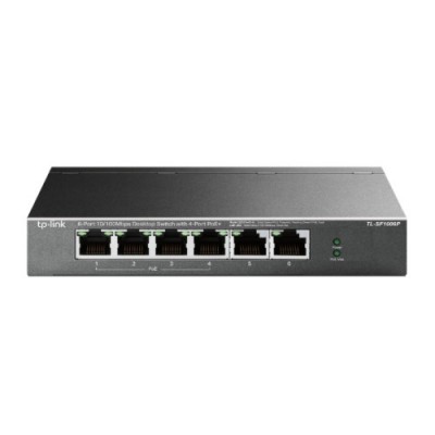 TP Link TL SF1006P switch No administrado Fast Ethernet 10 100 Energia sobre Ethernet PoE Negro